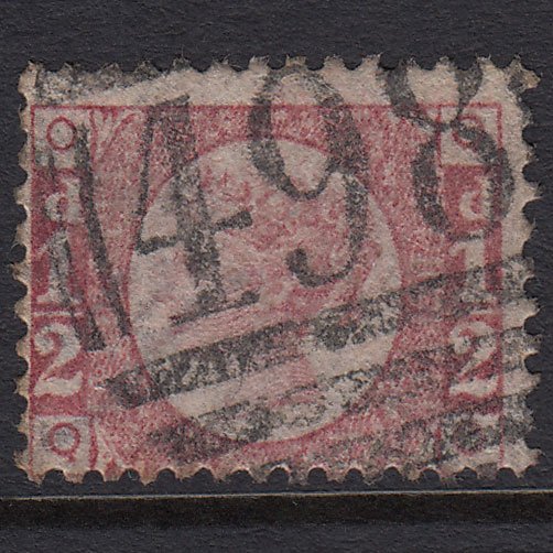 GB QV 1870 1/2d Rose (Plate 12) SG49-G4 QO GU Manchester 498