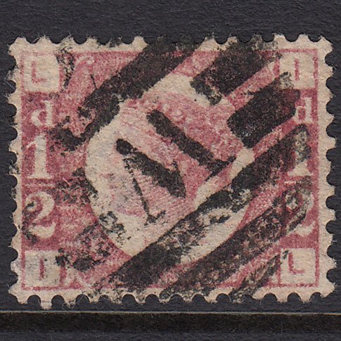 GB QV 1870 1/2d (Plate 4) SG48-G4 IL FU London D&S Cancel Well Centred