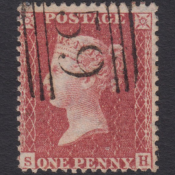 GB QV 1857 1d Rose-red (Plate 46) SG40-C10(1) SH VFU Glasgow 159