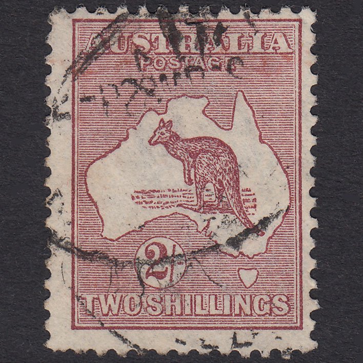 AUSTRALIA 1924 2sh Maroon Kangaroo SG74 FU Light Cancel