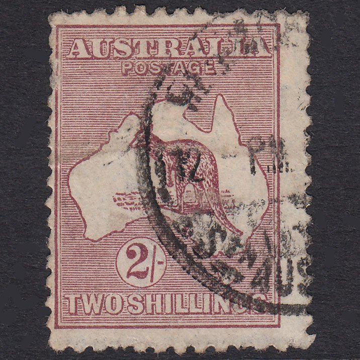 AUSTRALIA 1924 2sh Maroon Kangaroo SG74 GU CDS CANCEL