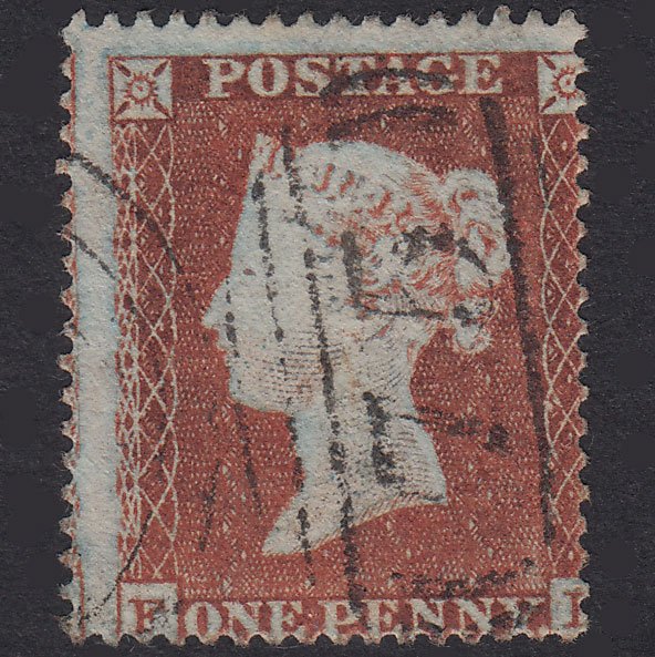 GB QV 1854 1d Red-Brown SG17-C1(1) F? FU Birmingham 75
