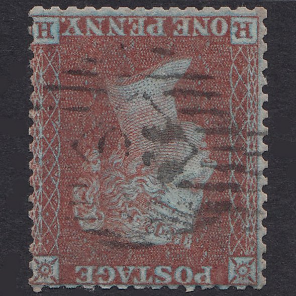 GB QV 1855 1d Plate 21 SG24A-C3(2) Wmk Inv RH GU London IS Cancel