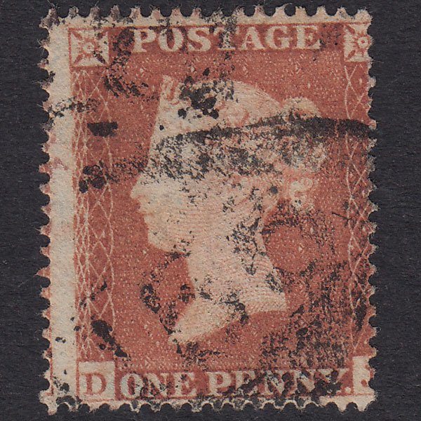 GB QV 1854 1d Yellow-Brown Plate 173 SG18-C1(2) DJ FU