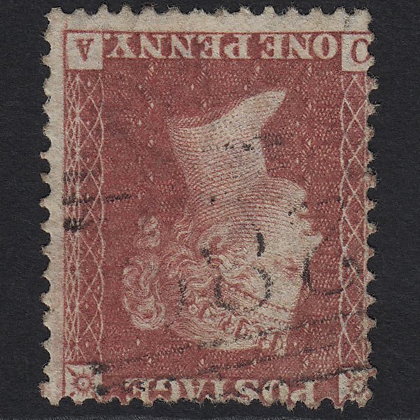 GB QV 1857 1d Rose-red (Plate 39) SG40-C10(1) OA VFU Perth 280 Wmk Inverted