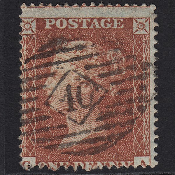 GB QV 1855 1d Red-brown (Plate 9) SG21-C4(1) GA FU in London