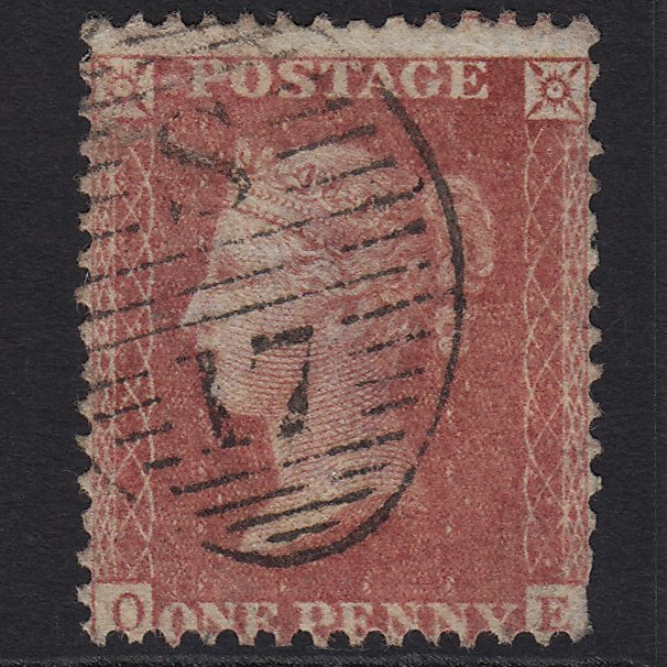 GB QV 1857 1d Rose-red (Plate 48) SG40-C10(1) OE GU in London S17