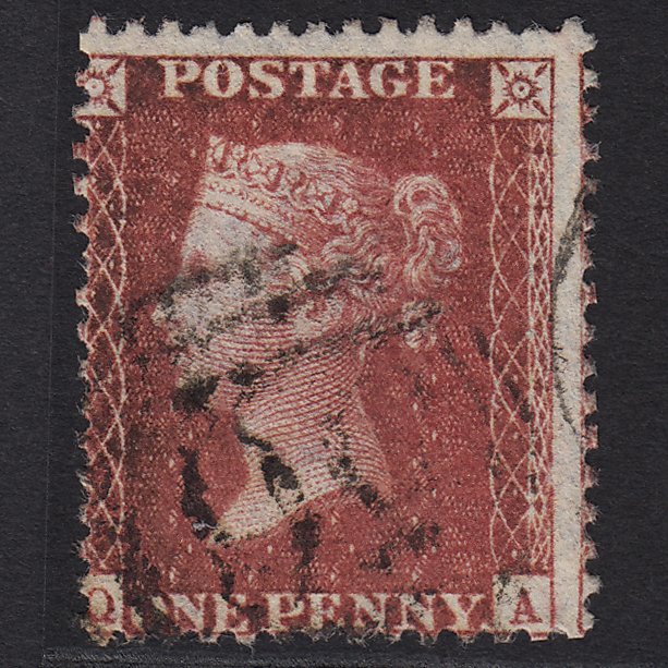 GB QV 1857 1d Deep Rose-red (Plate 44) SG41-C10(4) QA GU