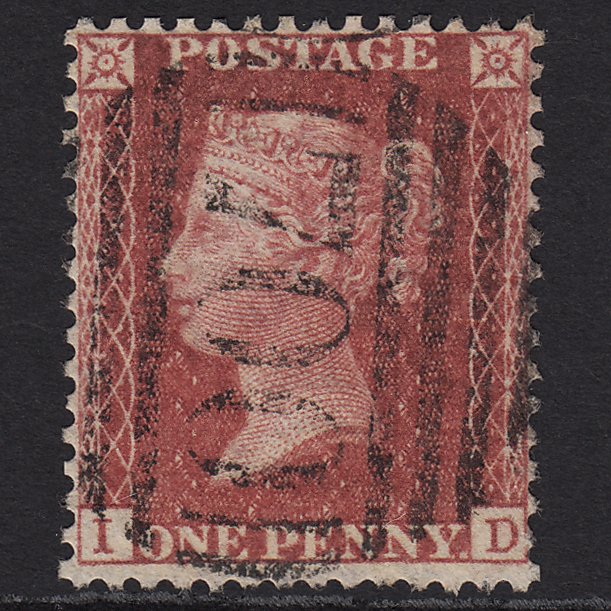 GB QV 1857 1d Rose-red (Plate 36) SG40-C10(1) ID GU Sheffield 700 (large)