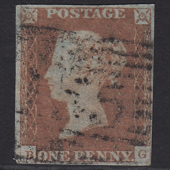 GB QV 1841 1d (Plate 76) SG8-B1(1) BG GU Missing Imprimatur 4M Galashiels 155