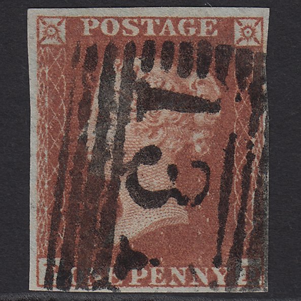 GB QV 1841 1d Red-brown (Plate 157) SG8-B2(1) PD FU Edinburgh 131