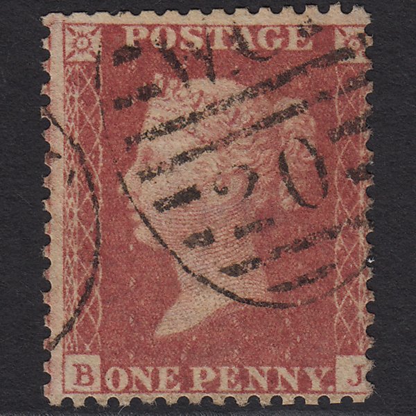 GB QV 1857 1d Rose-red (Plate 62) SG40-C10(1) BJ GU London D&S WC20 Misperf