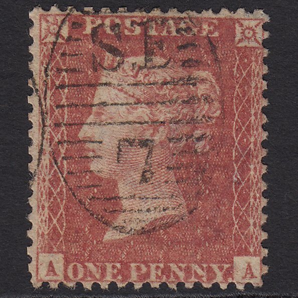 GB QV 1857 1d Rose-red SG40-C10(1) AA FU Miss Imprimatur London D&S SE7