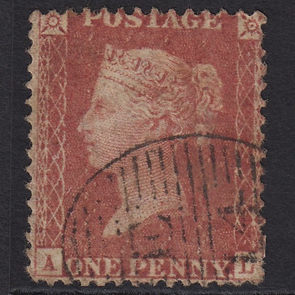 GB QV 1857 1d Rose-red SG40-C10(1) AL GU London D&S E14