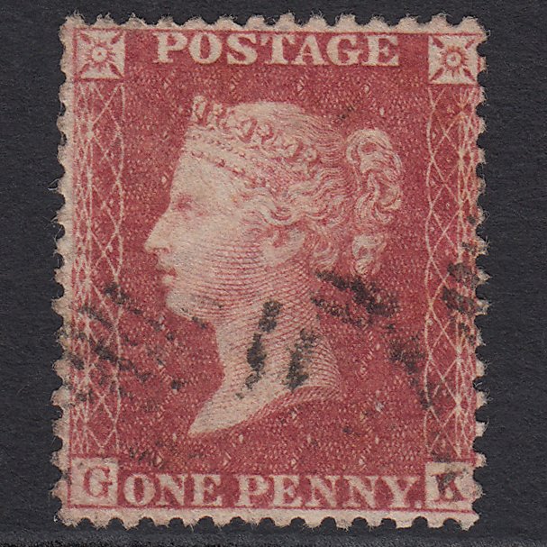GB QV 1857 1d (Plate 43) SG40-C10(1) GK FU Missing Imprimatur Light Cancel