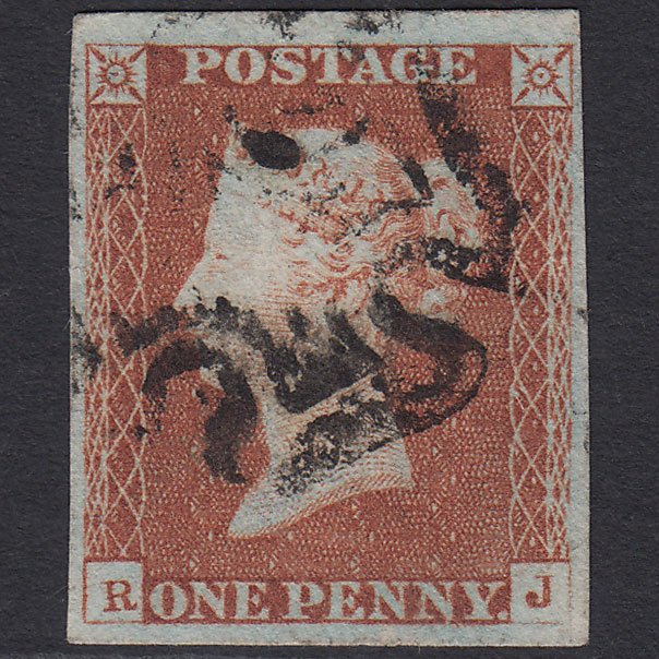 GB QV 1841 1d (Plate 23) SG8-B1(1) RJ FU Missing Imprimatur 4 Good Margins MX