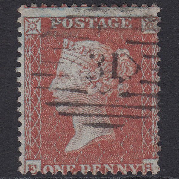 GB QV 1855 1d (Plate 1) SGC6(1) Framed Reverse EH FU London IS 31 31.c