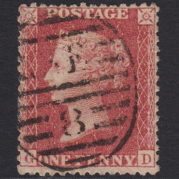 GB QV 1857 1d (Plate 48) SG40-C10(1) GD FU London D&S SE8 Double Letter