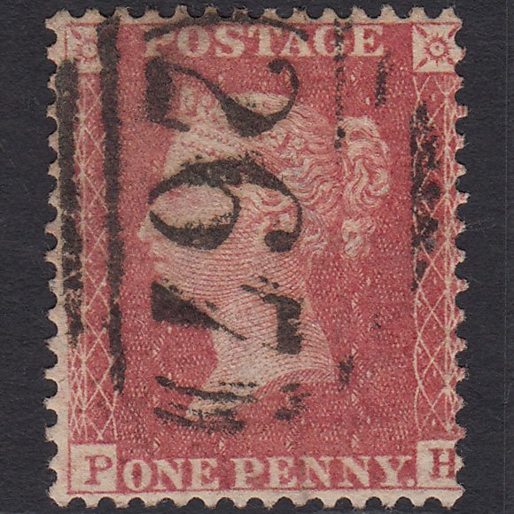 GB QV 1857 1d Rose-red (Plate 34) SG40-C10(1) PH FU Durham 267