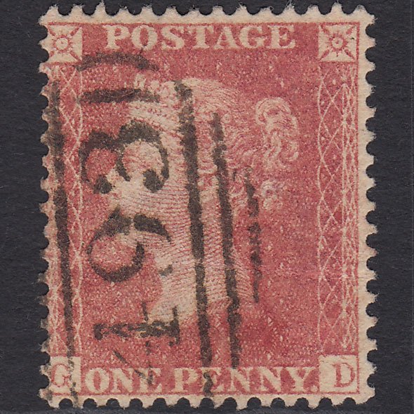 GB QV 1857 1d Rose-red (Plate 47) SG40-C10(1) GD GU Maidstone 493