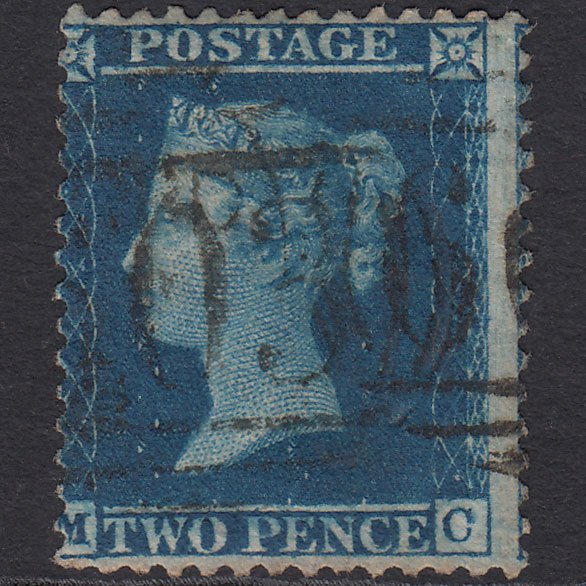 GB QV 1857 2d Blue (Plate 6) SG35-F7 MC FU Oxford 603