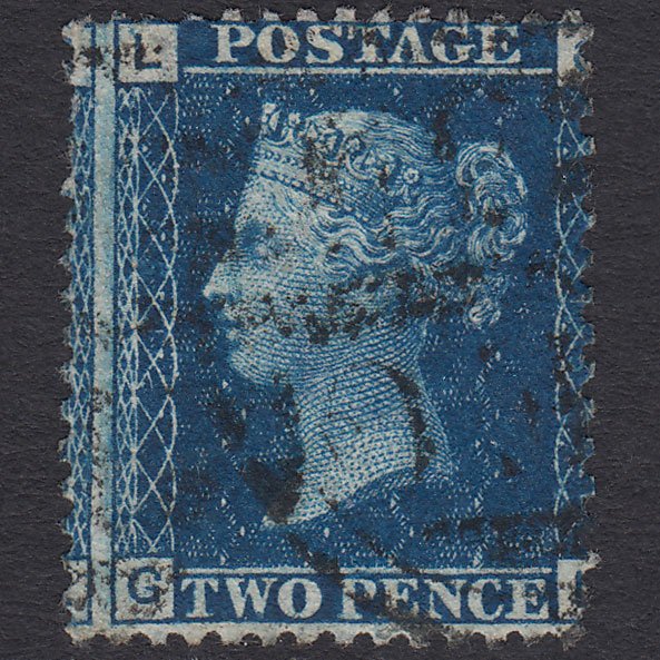 GB QV 1869 2d Blue (Plate 15) SG46-G3 GL GU Large Misperf