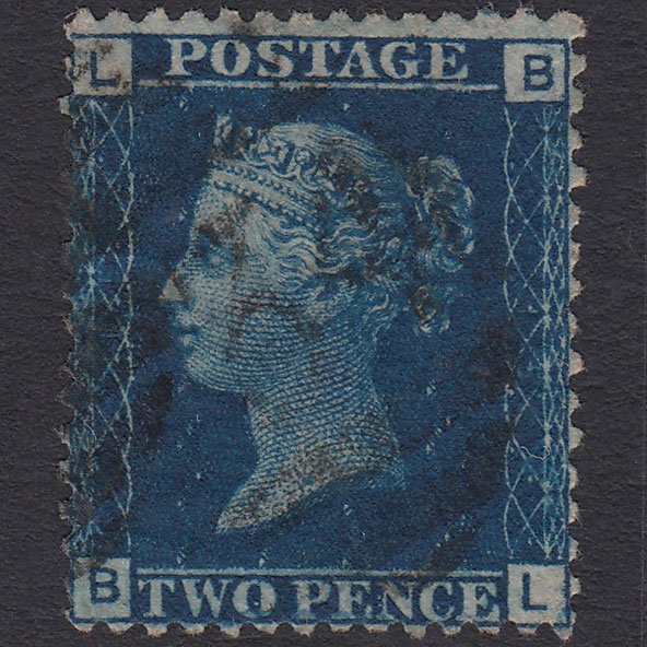 GB QV 1869 2d Blue (Plate 15) SG46-G3 BL FU