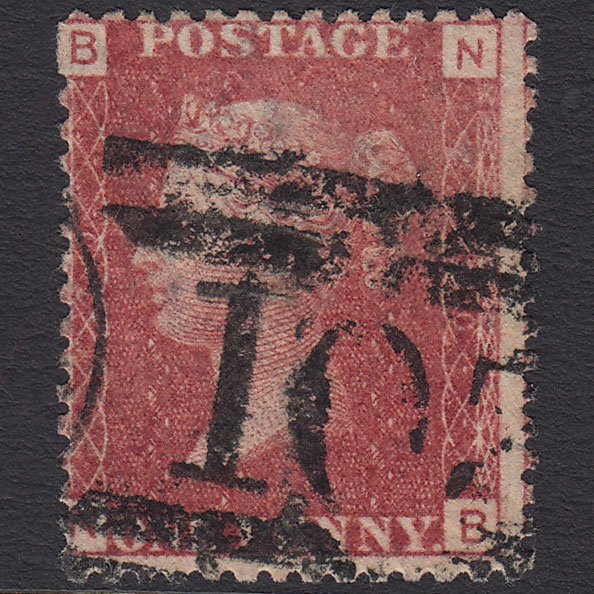 GB QV 1864 1d Lake-red (Plate 120) SG44-G1(2) NB FU Doune 107 Blind Perf