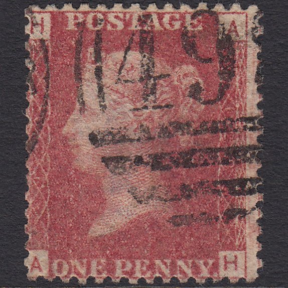GB QV 1864 1d Lake-red (Plate 129) SG44-G1(2) AH GU Manchester 498