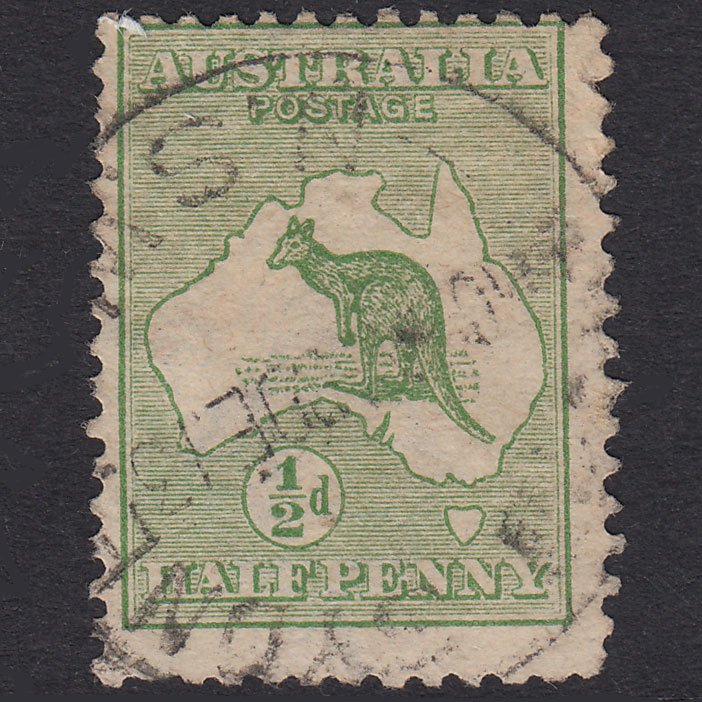 AUSTRALIA 1913 1/2d Green Kangaroo SG1 GU CDS