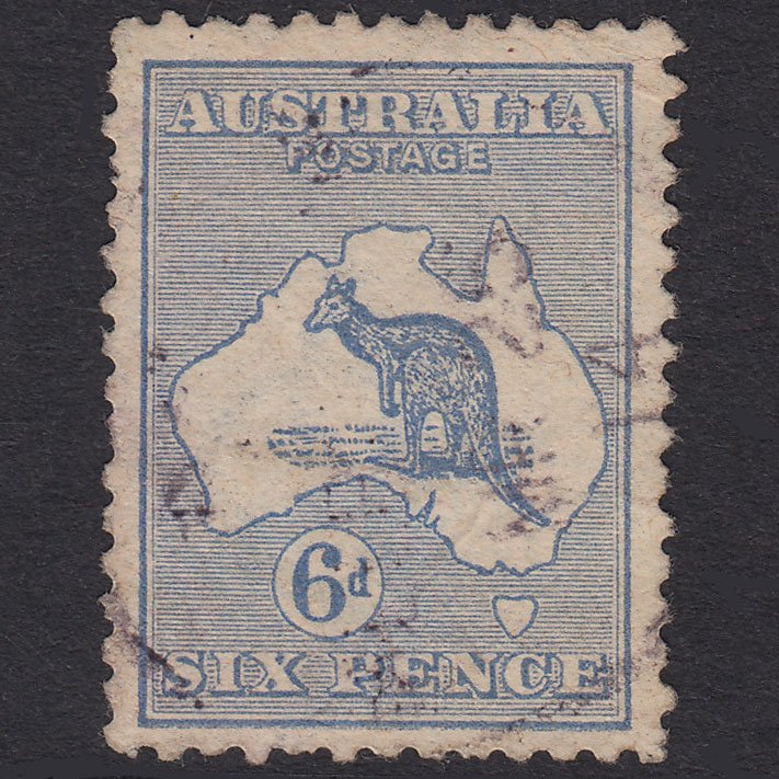 AUSTRALIA 1913 6d Ultramarine Kangaroo SG9 GU Light Cancel