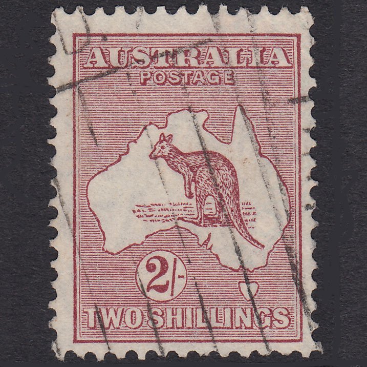 AUSTRALIA 1935 2sh Maroon Kangaroo SG134 FU Light Cancel