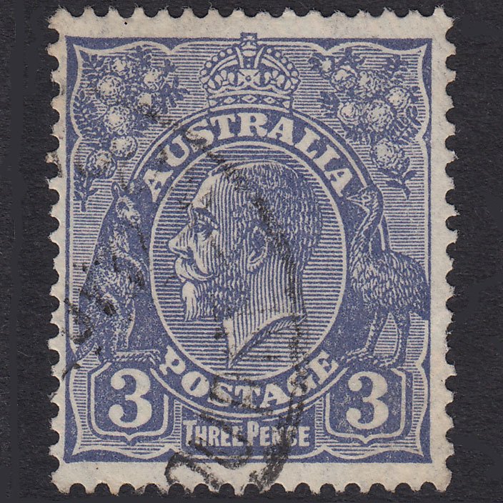 AUSTRALIA 1932 3d Ultramarine King George V SG128 FU Light Cancel