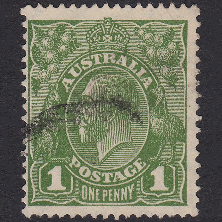 AUSTRALIA 1931 1d Green King George V SG125 FU Light Cancel