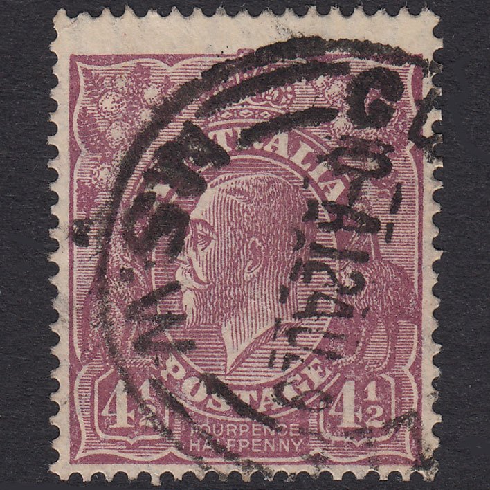 AUSTRALIA 1927 4 1/2d Violet King George V SG92 FU CDS