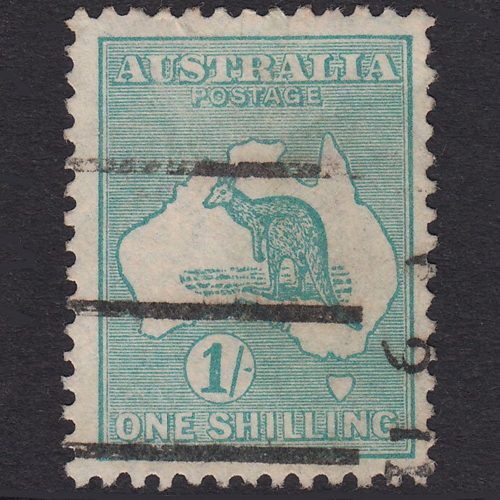 AUSTRALIA 1929 1sh Blue-Green Kangaroo SG109 FU