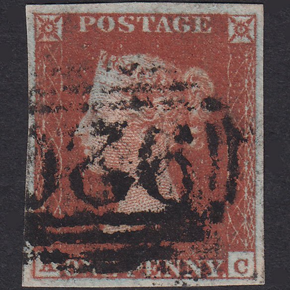 GB QV 1841 1d Pl 52 SG10-B1(4) AC FU Imprimatur 4M Upton-On-Severn 920
