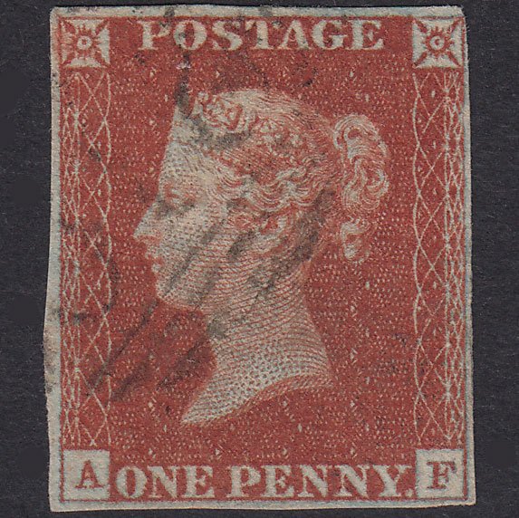 GB QV 1841 1d Pl 57 SG8-B1(1) AF FU Missing Imprimatur 4M Colchester 210