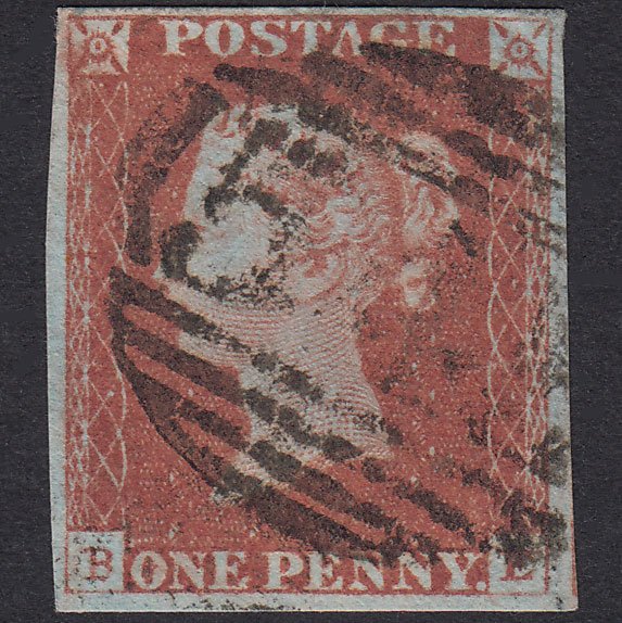 GB QV 1841 1d Red-Brown Plate 76 SG8-B1(1) BE FU Missing Imprimatur 4M