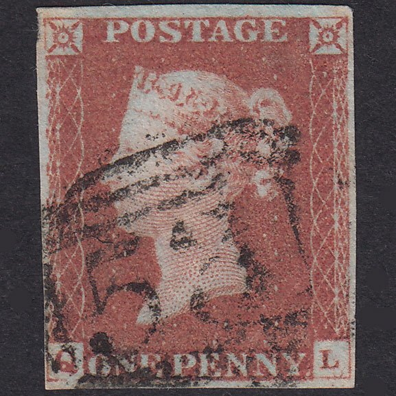 GB QV 1841 1d Red-Brown Plate 68 SG8-B1(1) QL GU 4 Margins Bath 53