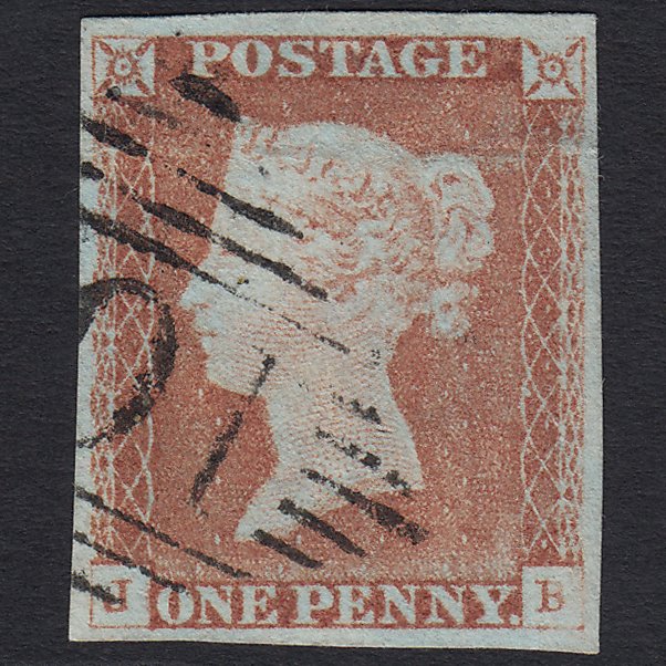 GB QV 1841 1d Pale Red-brown (Plate 68) SG9-B1(3) JB GU in Ireland 4M