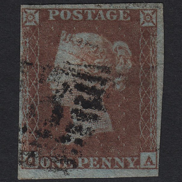 GB QV 1841 1d Red-brown (Plate 150) SG8-B2(1) QA GU in Scotland
