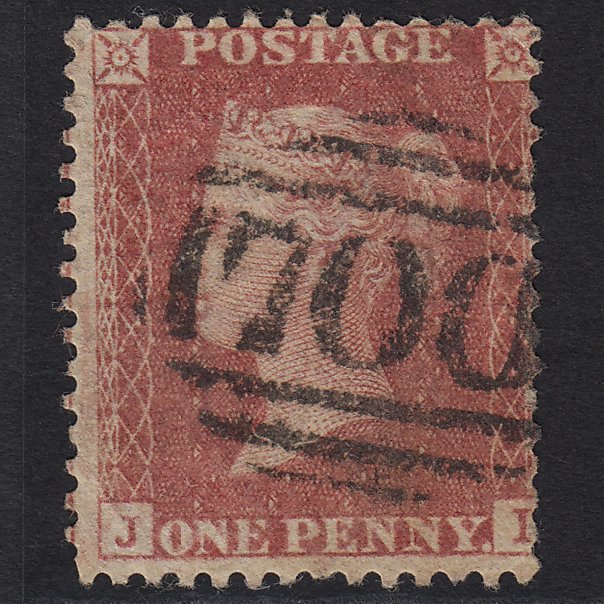 GB QV 1857 1d Rose-red (Plate 36) SG40-C10(1) JI GU Sheffield 700