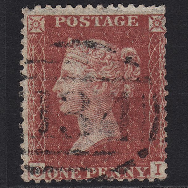 GB QV 1857 1d Rose-red SG40-C10(1) OI FU Bristol 134