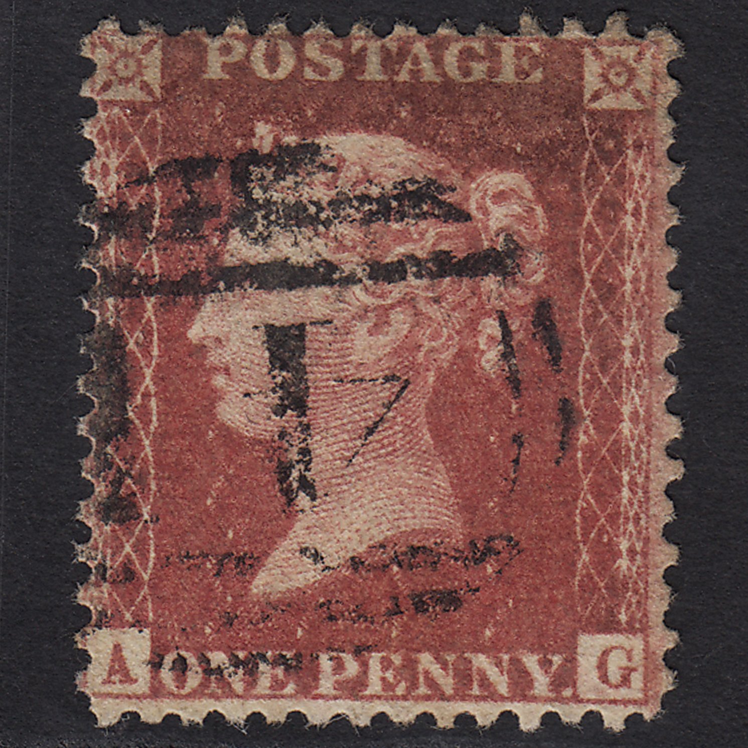 GB QV 1857 1d Rose-red (Plate 36) SG40-C10(1) AG FU Bakewell 41