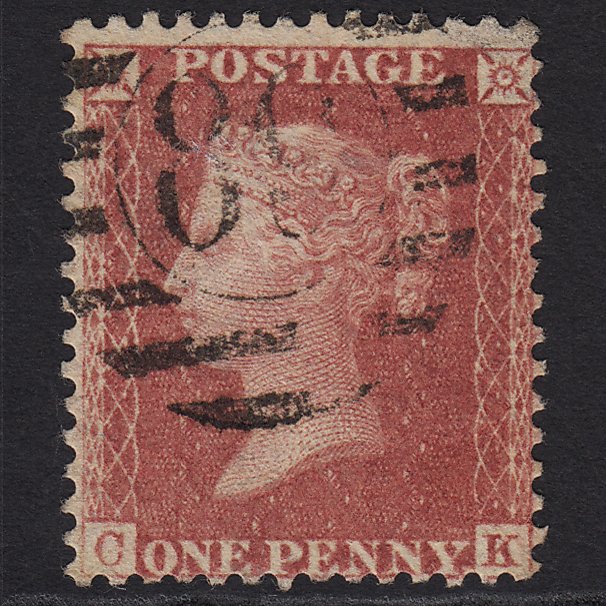GB QV 1857 1d Rose-red (Plate 57) SG40-C10(1) CK GU in London