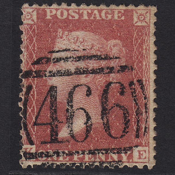 QV 1857 1d Rose-red (Plate 52) SG40-C10(1) KE FU Liverpool 466