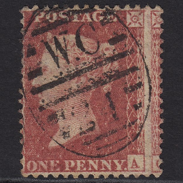 GB QV 1857 1d Rose-red SG40-C10(1) FU London D&S WC24 Large Misperf
