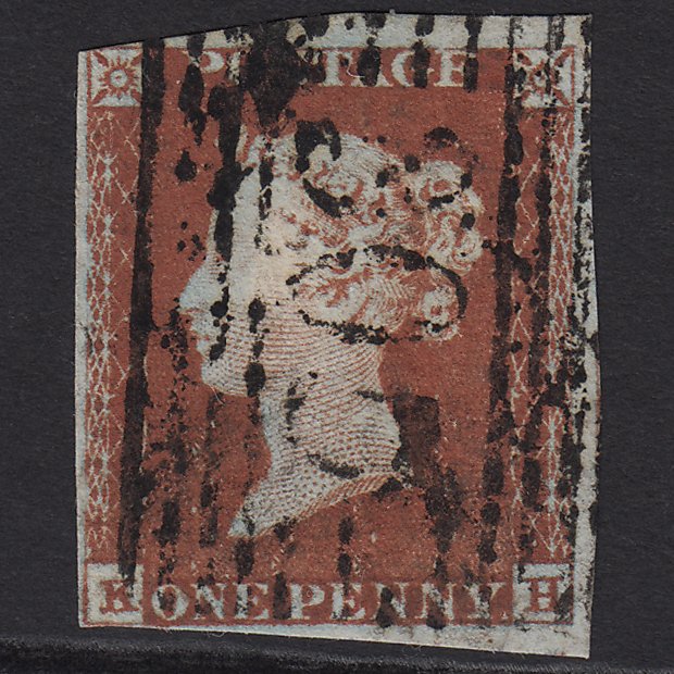 GB QV 1841 1d Red-brown (Plate 48) SG8-B1(1) KH GU nr 4 Margins Selkirk 305