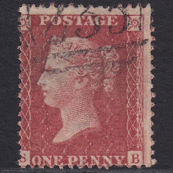 GB QV 1857 1d Rose-red (Plate 47) SG40-C10(1) SB FU Light Cancel Misperf